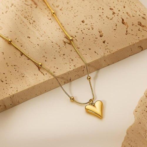 Elegant Gold Heart Pendant Necklace for Women – Minimal & Stylish Gift Jewelry