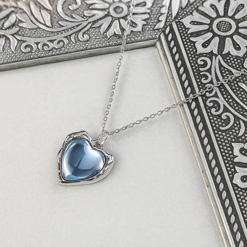 Blue Nova Pendant – Crystal Drop Necklace