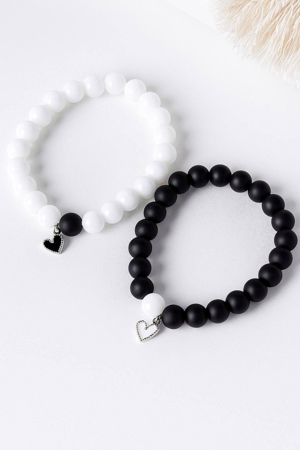 Yin & Yang Couple Bracelets – Adjustable Beaded Set